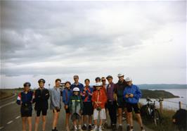 Group photo taken by Luke on the approach to the ferry at Uig
